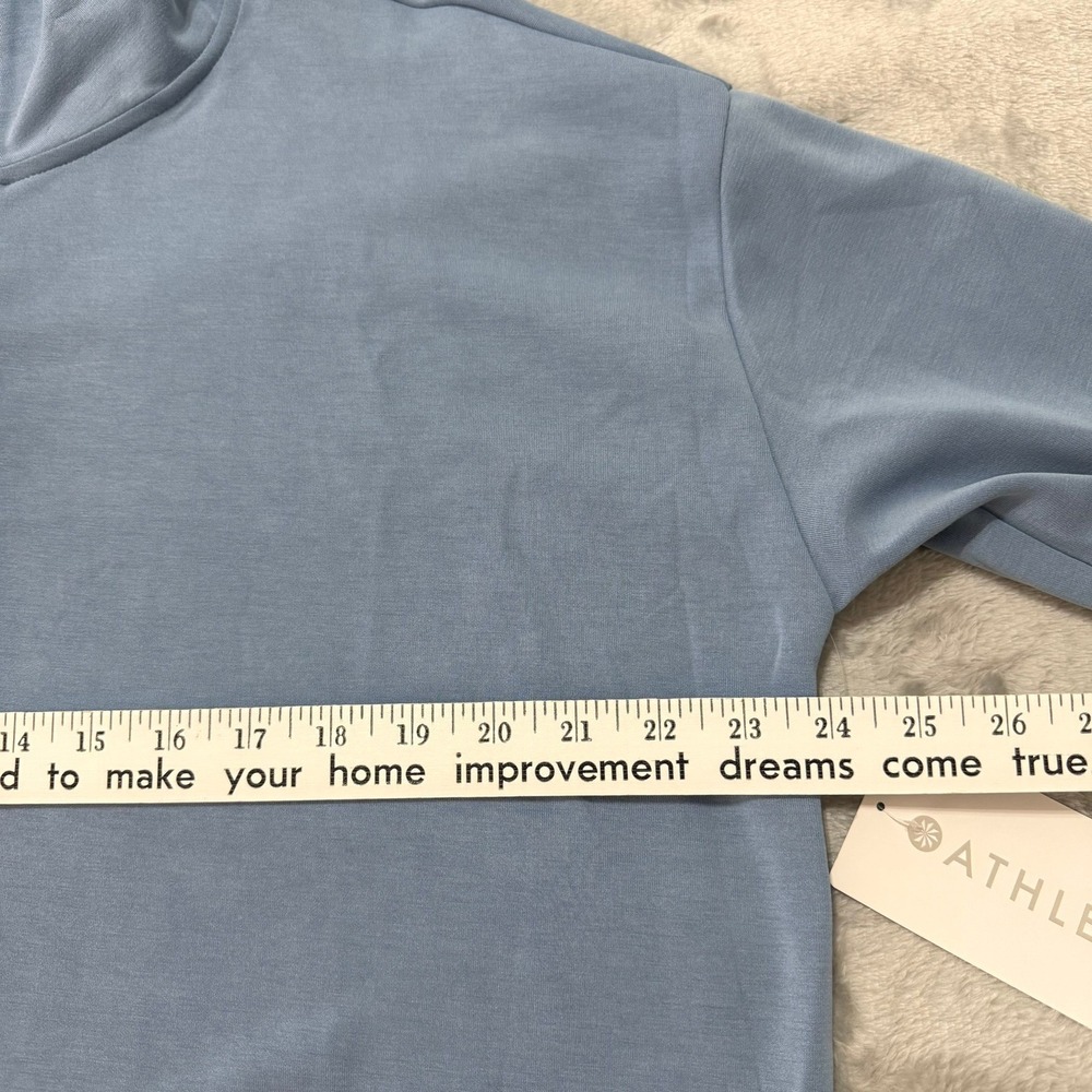 Athleta Womens XL Seasoft 1/4 Zip Blue Long Sleeve Pullover‎ Sweatshirt NWT - Picture 3 of 10